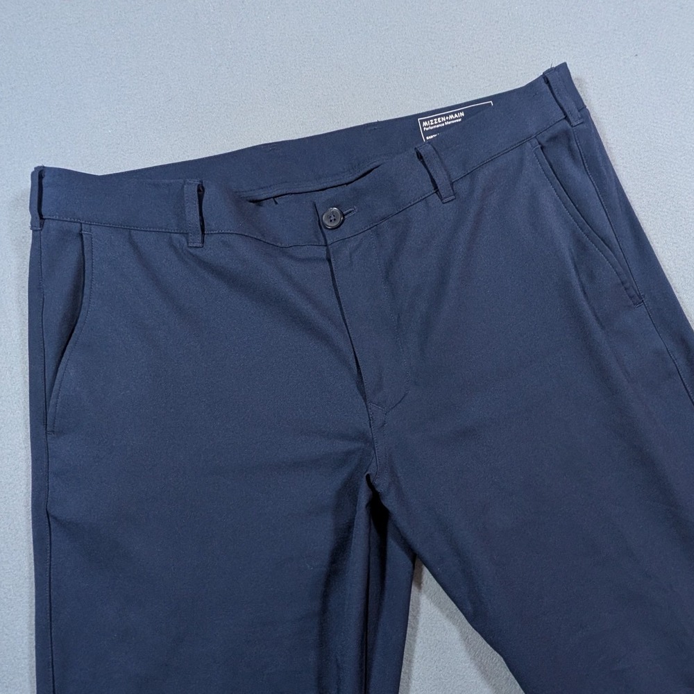 Mizzen+Main Baron Trim Chino Pants Mens 36W 34L Navy Performance BRN-S20-41003